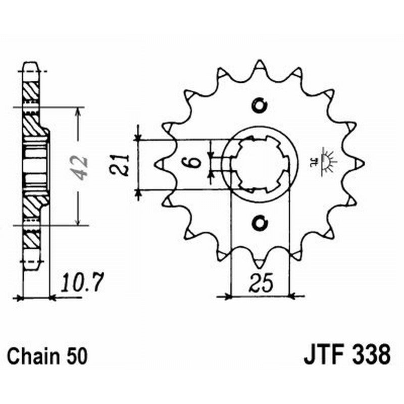 Jt Pignone Jt 338 Z16 denti JTF338.16