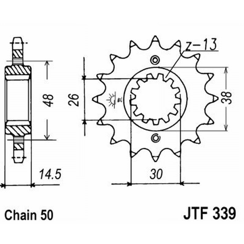 Jt Pignone Jt 339 Z15 denti JTF339.15