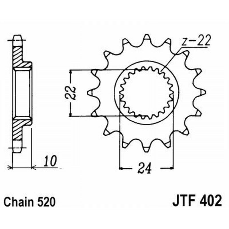 Jt Pignone Jt 402 Z17 denti JTF402.17