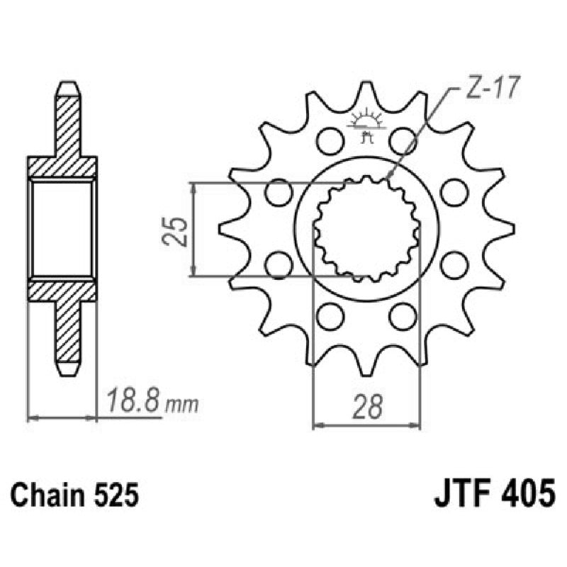 Jt Pignone Jt 405 Z19 denti JTF405.19