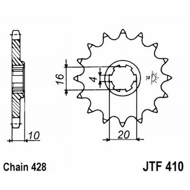 Jt Pignone Jt 410 Z14 denti JTF410.14