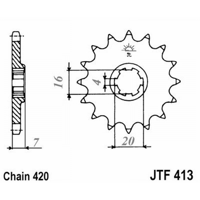 Jt Pignone Jt 413 Z12 denti JTF413.12