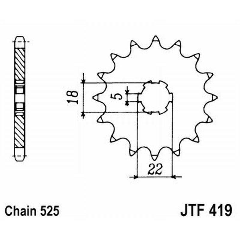 Jt Pignone Jt 419 Z14 denti JTF419.14