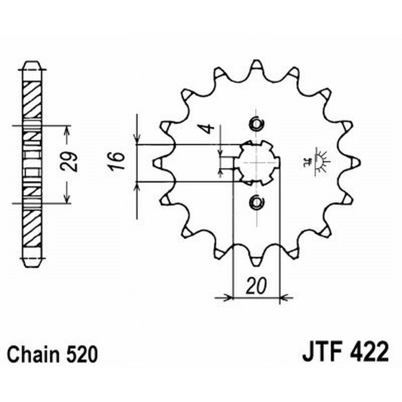 Jt Pignone Jt 422 Z14 denti JTF422.14