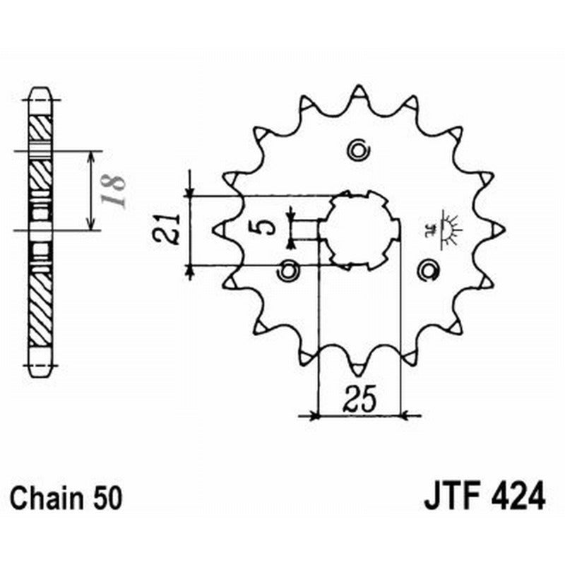 Jt Pignone Jt 424 Z16 denti JTF424.16