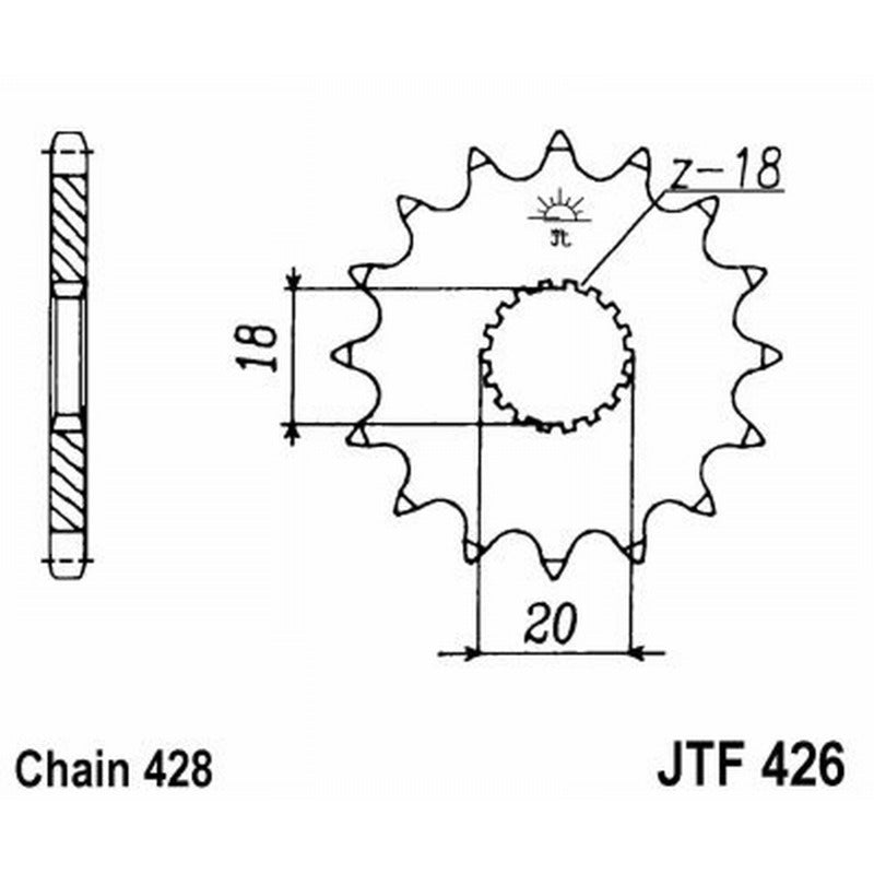 Jt Ritzel Jt 426 Z16 Zähne JTF426.16