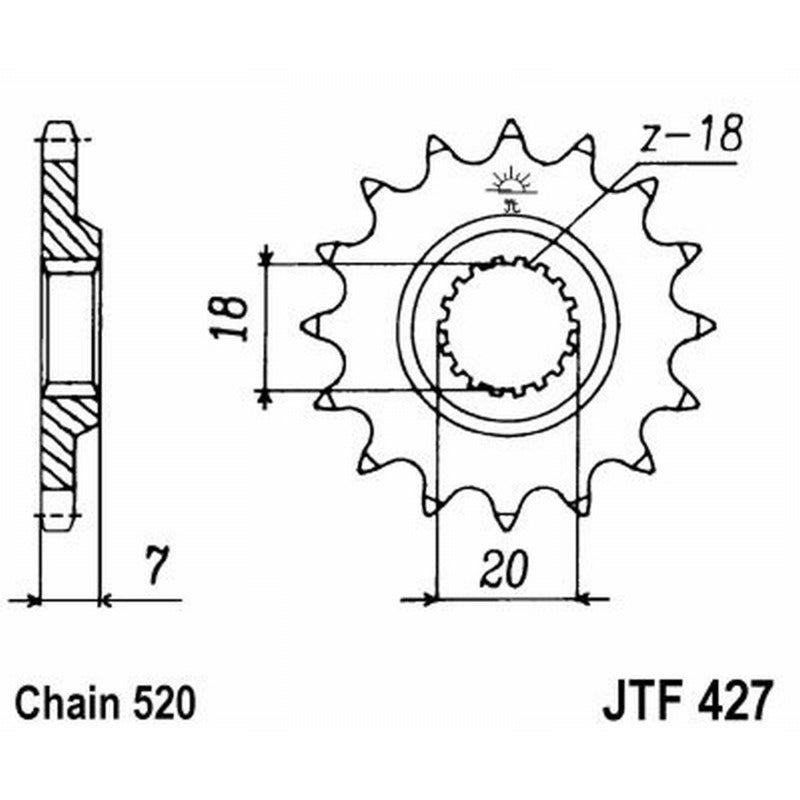 Jt Ritzel Jt 427 Z12 Sc Zähne JTF427.12SC