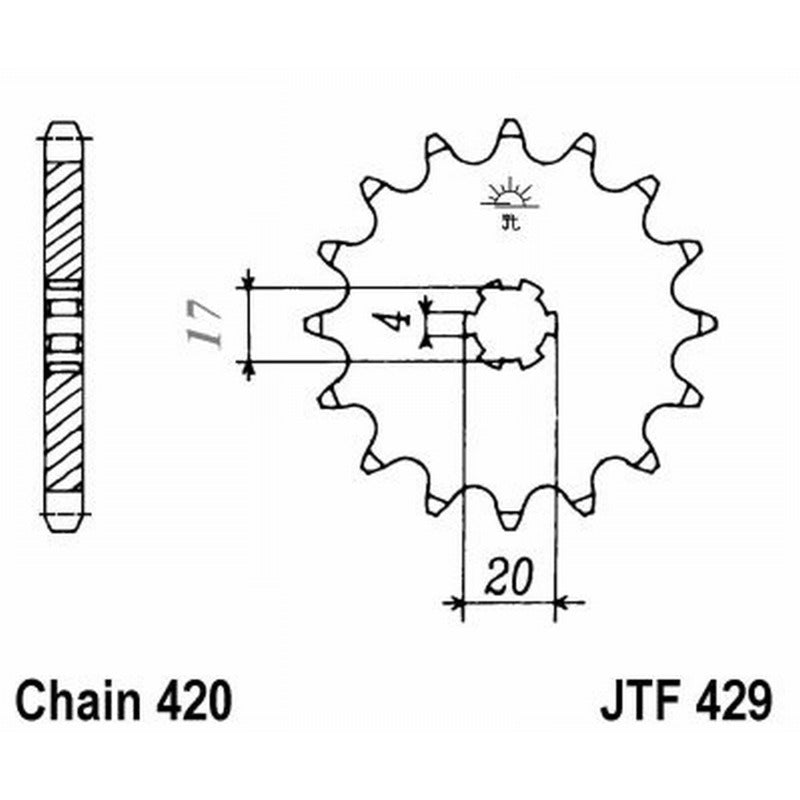 Jt Ritzel Jt 429 Z12 Zähne JTF429.12
