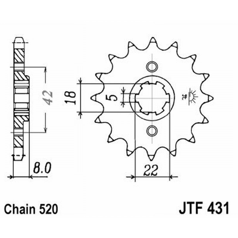 Jt Ritzel Jt 431 Z14 Zähne JTF431.14