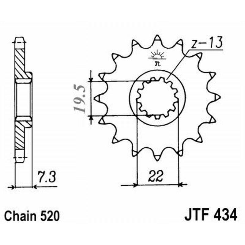 Jt Pignone Jt 434 Z16 denti JTF434.16