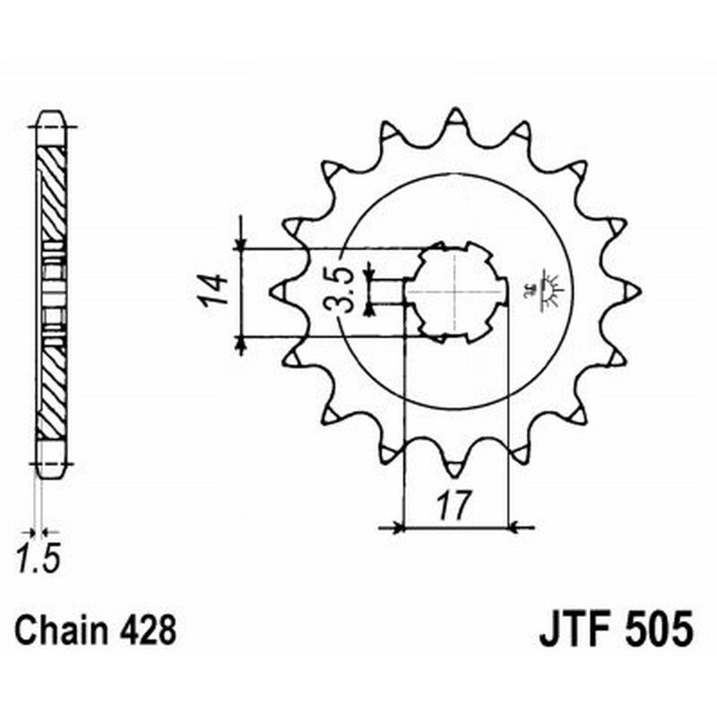 Jt Ritzel Jt 505 Z14 Zähne JTF505.14