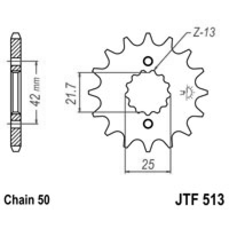 Jt Pignone Jt 513 Z17 denti JTF513.17