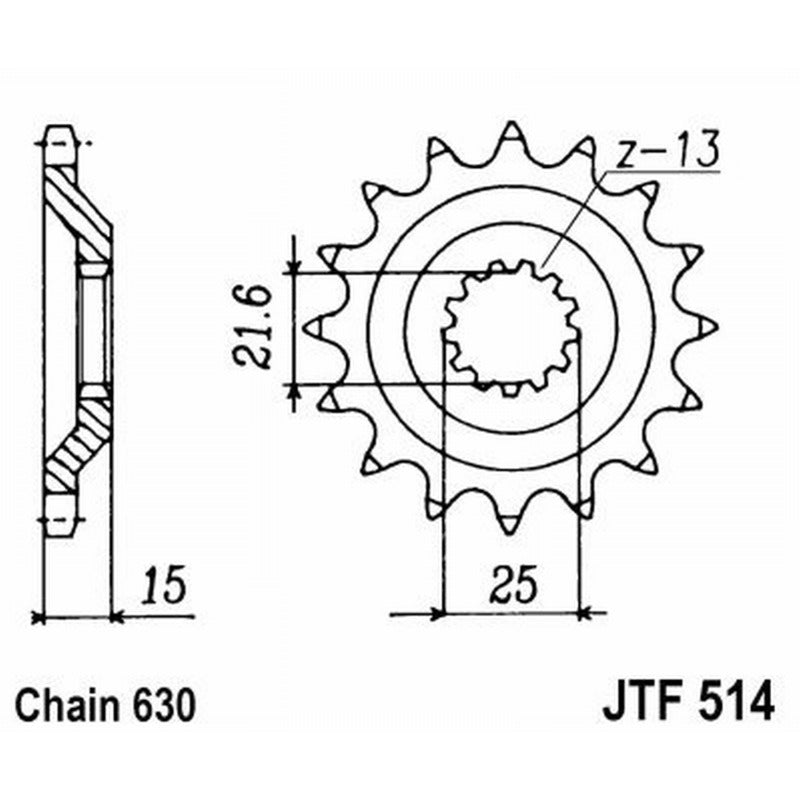 Jt Pignone Jt 514 Z15 denti JTF514.15