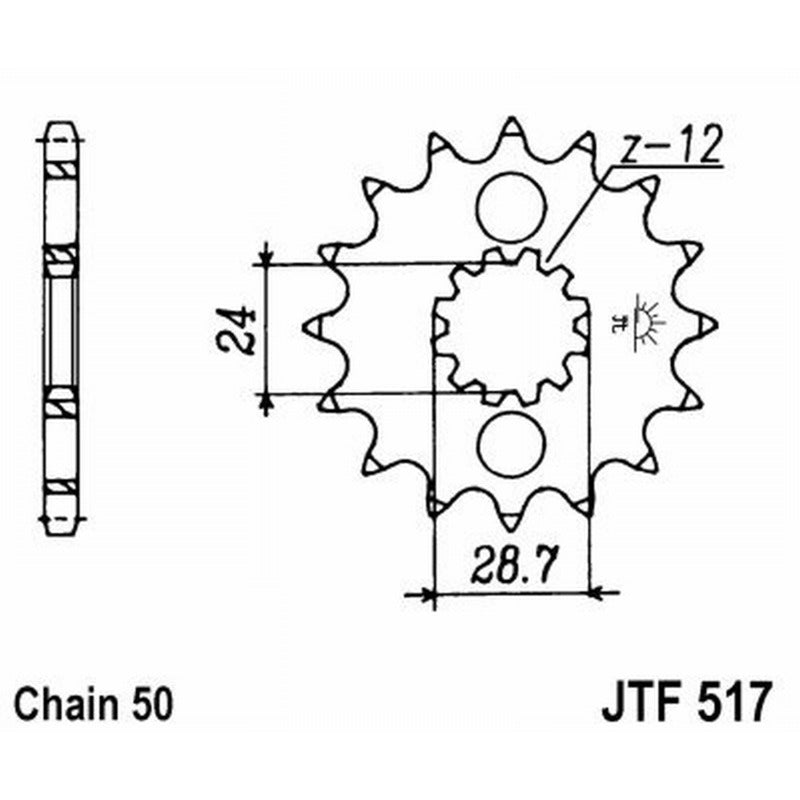 Jt Pignone Jt 517 Z16 denti JTF517.16