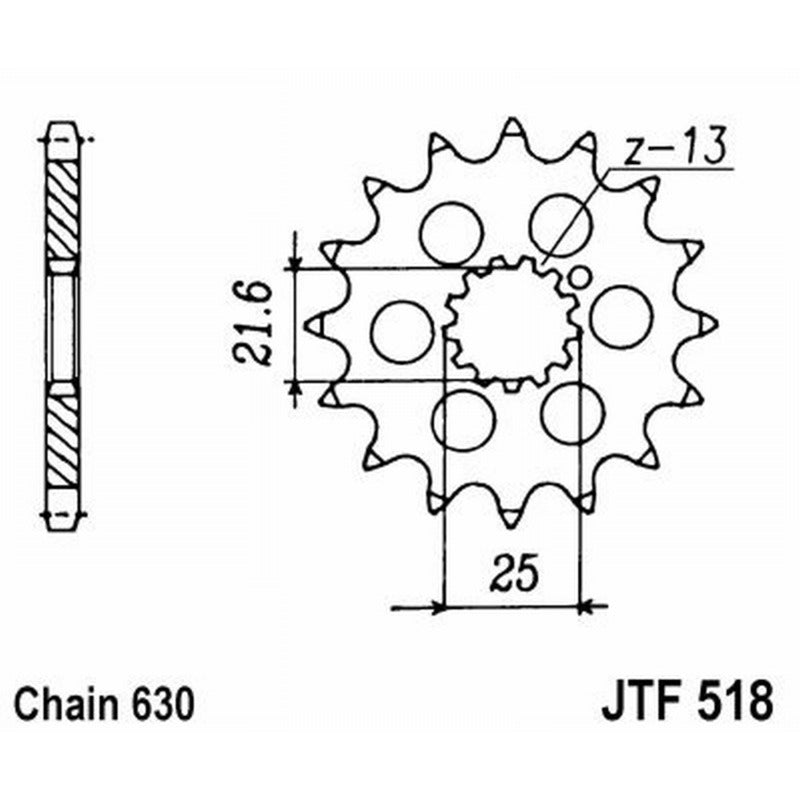 Jt Pignone Jt 518 Z13 denti JTF518.13