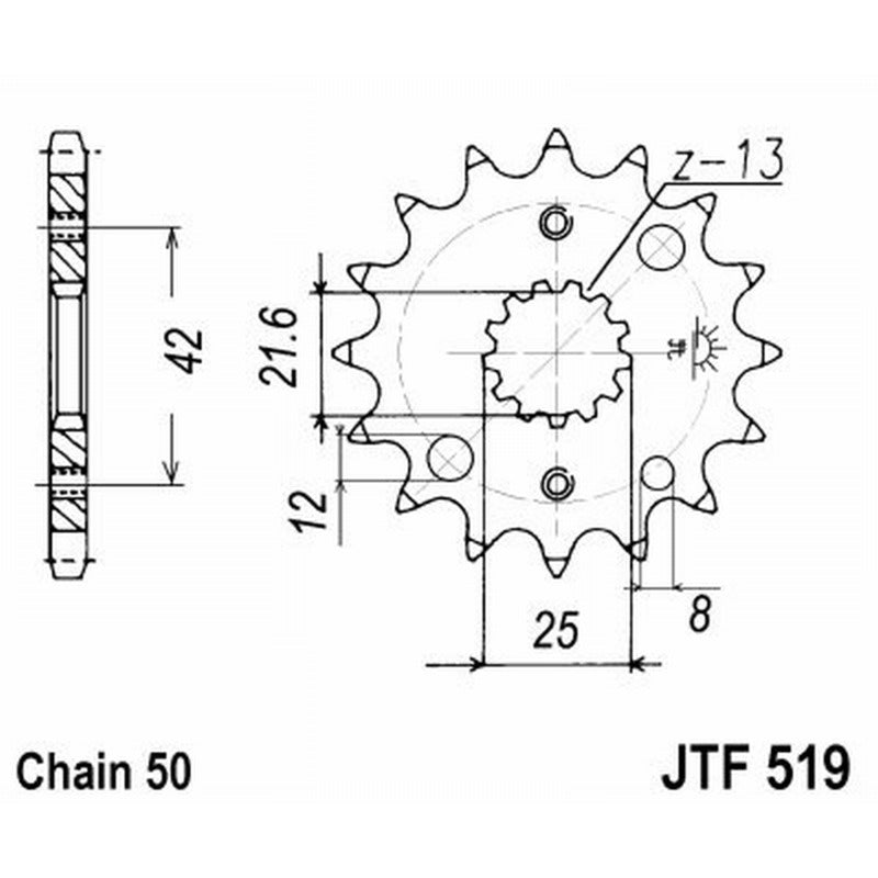 Jt Pignone Jt 519 Z17 denti JTF519.17