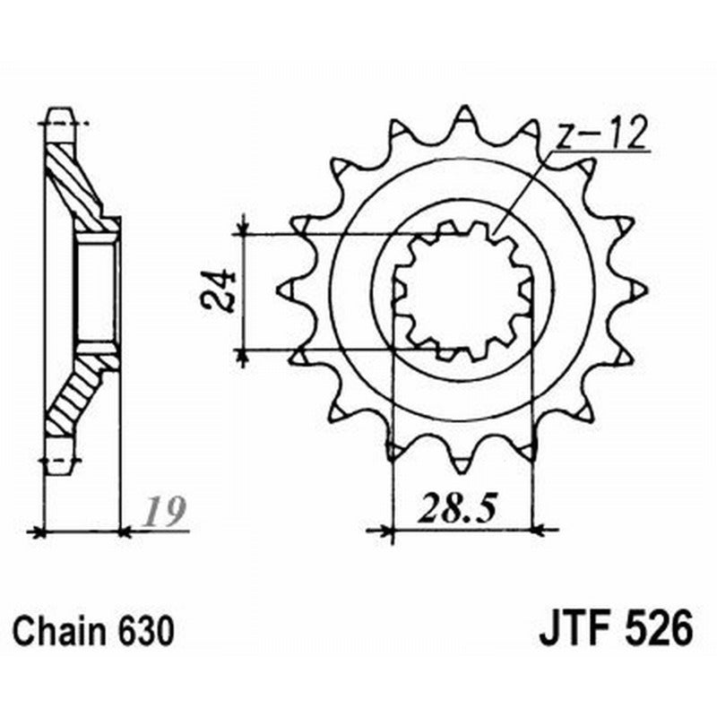 Jt Pignone Jt 526 Z15 denti JTF526.15