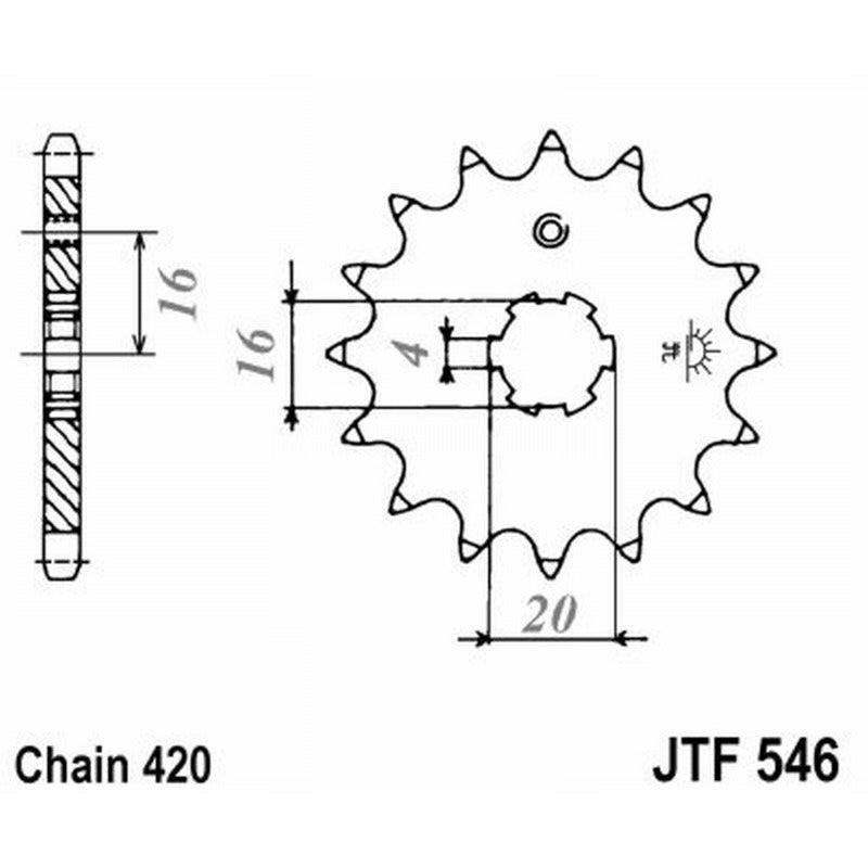 Jt Ritzel Jt 546 Z16 Zähne JTF546.16
