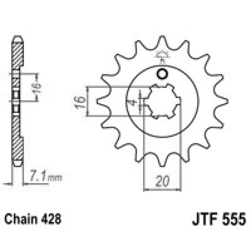 Jt Kettenrad Jt 555 Z13 Zähne JTF555.13
