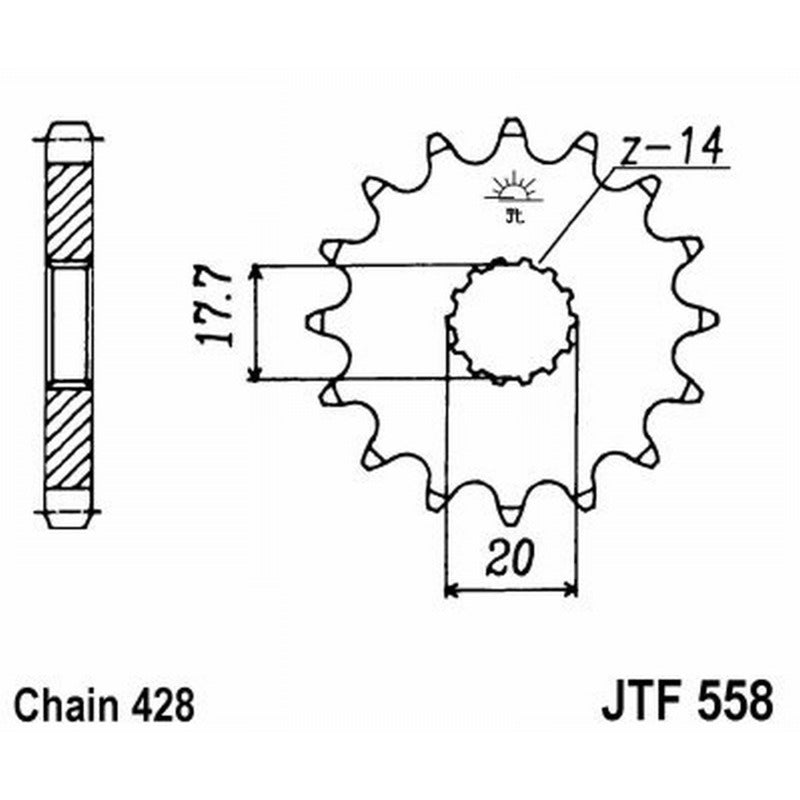 Jt Pignone Jt 558 Z16 denti JTF558.16