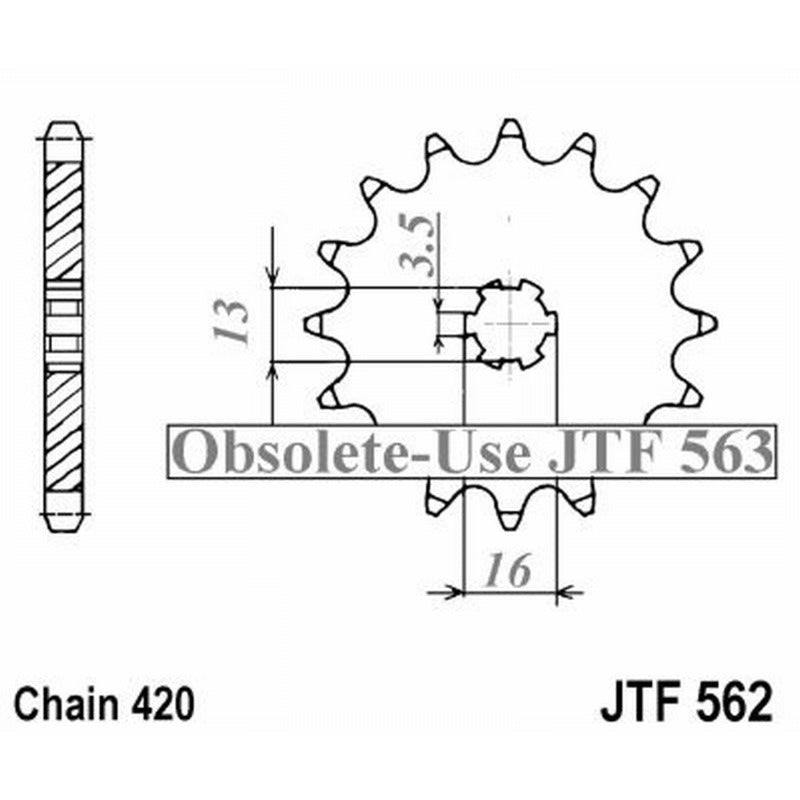 Jt Kettenrad Jt 562 Z10 Zähne JTF562.10