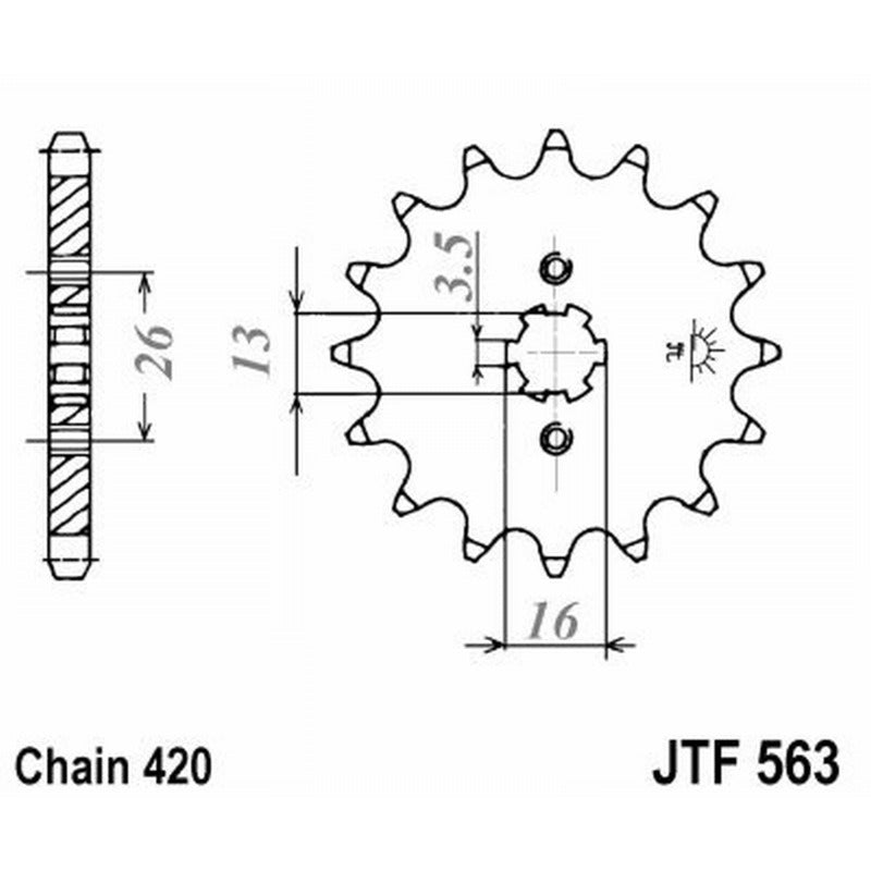 Jt Pignone Jt 563 Z17 denti JTF563.17