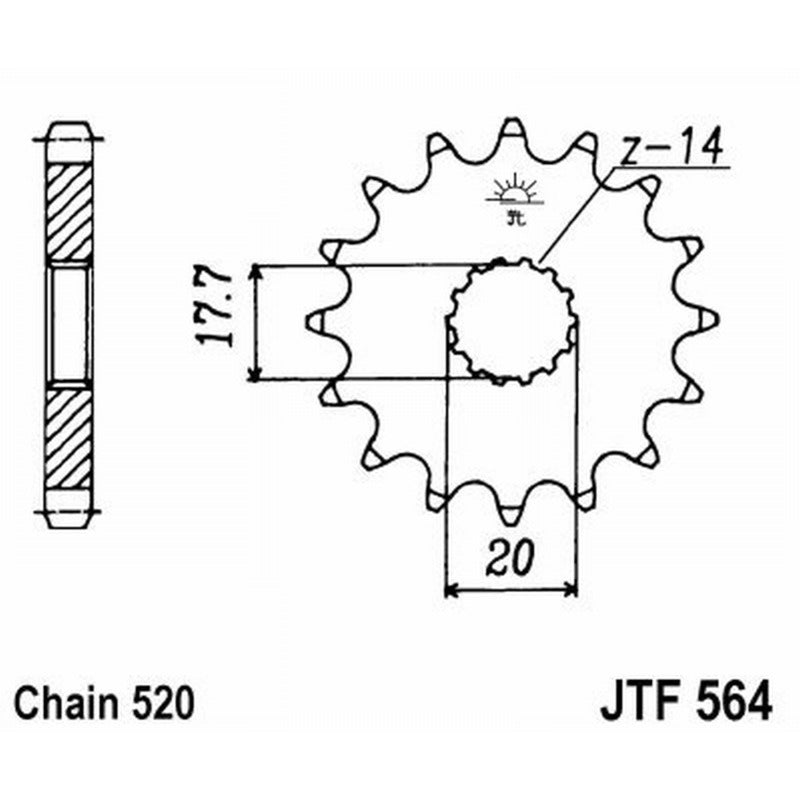 Jt Pignone Jt 564 Z12 denti JTF564.12