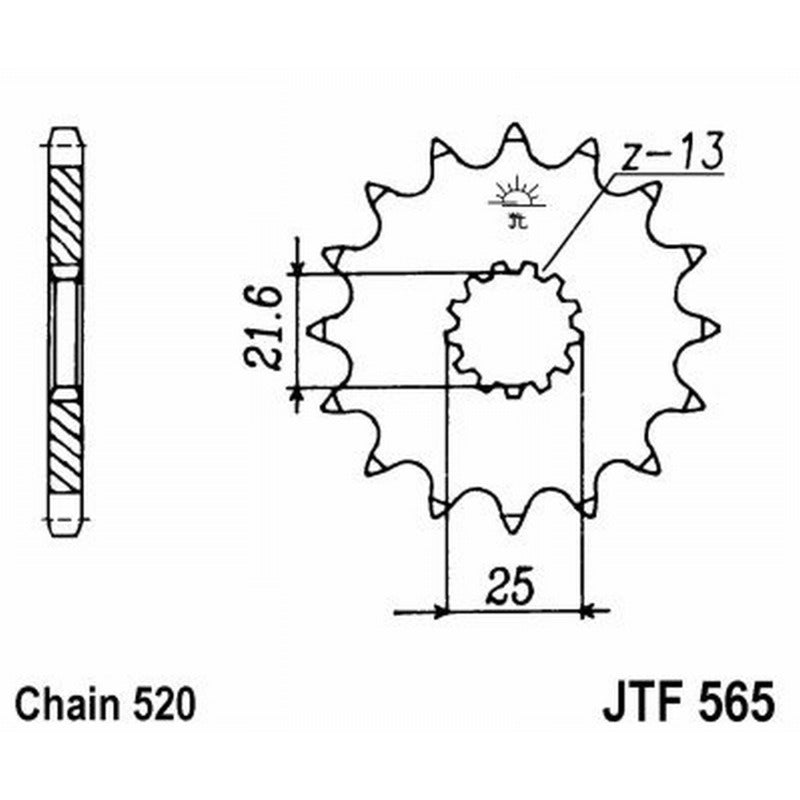 Jt Pignone Jt 565 Z16 denti JTF565.16