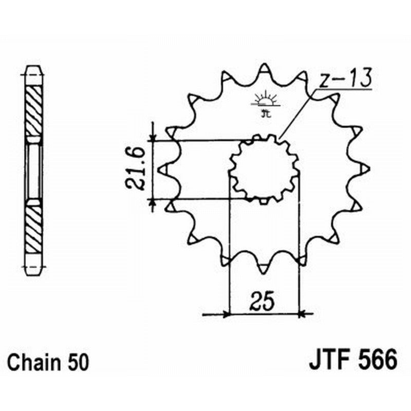 Jt Pignone Jt 566 Z16 denti JTF566.16