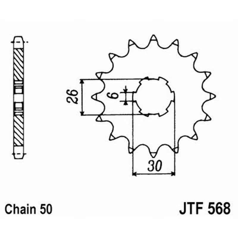 Jt Pignone Jt 568 Z17 denti JTF568.17