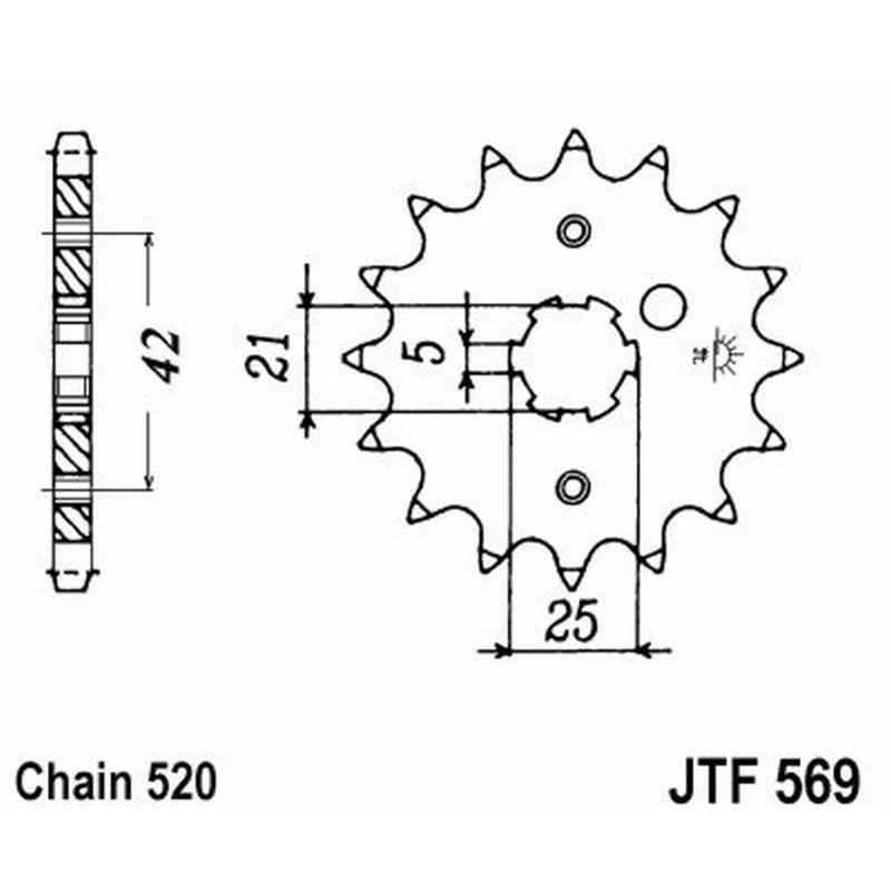 Jt Pignone Jt 569 Z15 denti JTF569.15