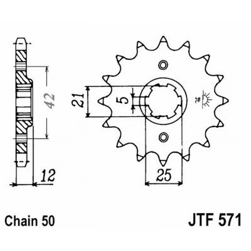 Jt Pignone Jt 571 Z17 denti JTF571.17