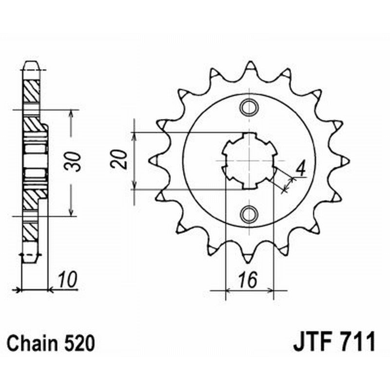 Jt Pignone Jt 711 Z14 denti JTF711.14