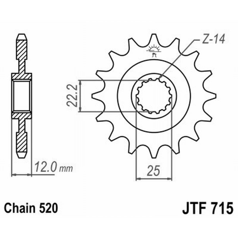 Jt Pignone Jt 715 Z12 denti JTF715.12