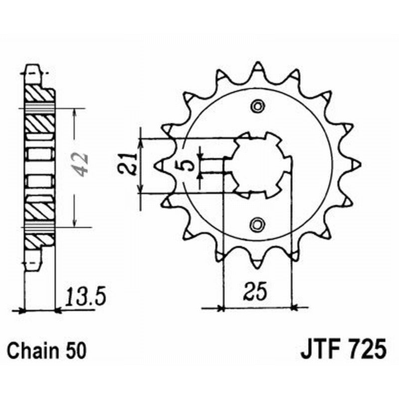 Jt Pignone Jt 725 Z15 denti JTF725.15