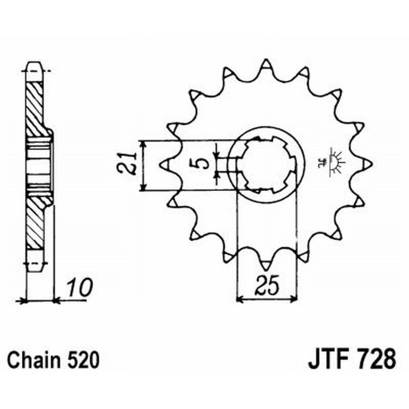 Jt Pignone Jt 728 Z15 denti JTF728.15