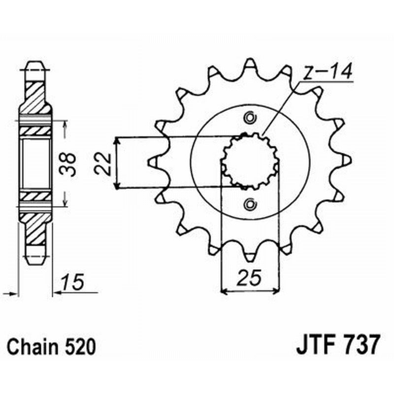 Jt Pignone Jt 737 Z14 denti JTF737.14