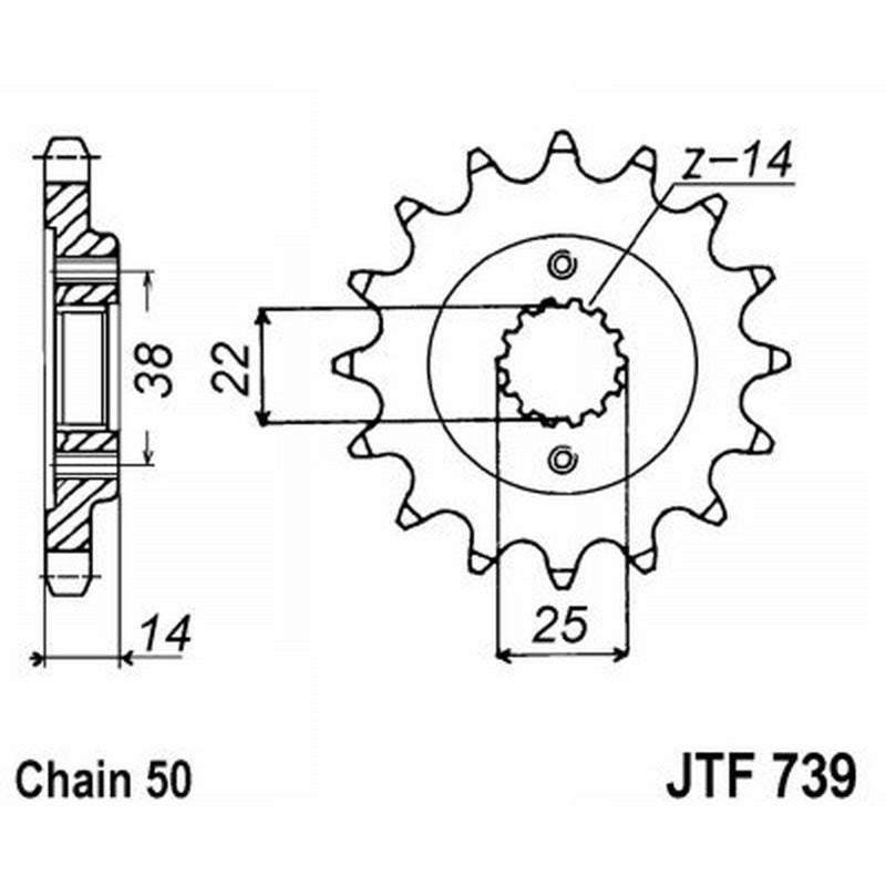 Jt Pignone Jt 739 Z15 denti JTF739.15