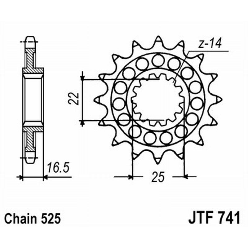 Jt Pignone Jt 741 Z14 denti JTF741.14