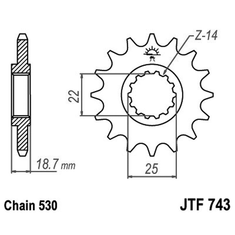 Jt Pignone Jt 743 Z15 denti JTF743.15