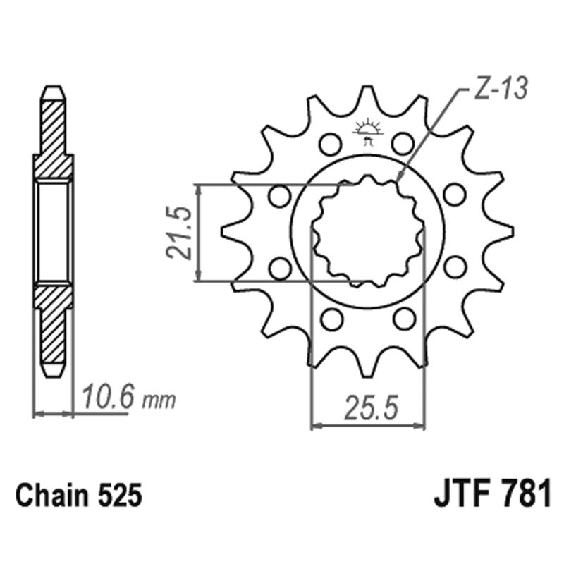 Jt Pignone Jt 781 Z14 denti JTF781.14