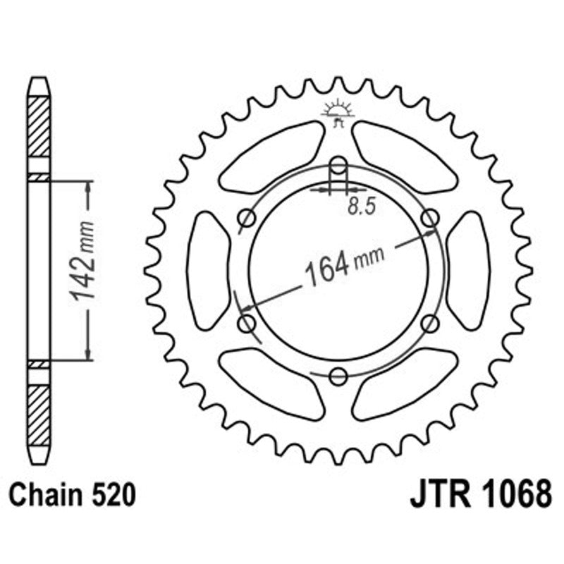 Jt Crown Jt 1068 Z46 teeth JTR1068.46
