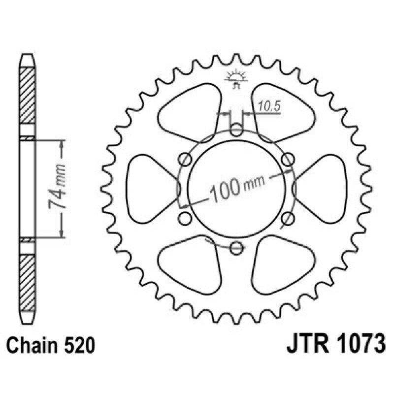 Jt Crown Jt 1073 Z46 teeth JTR1073.46
