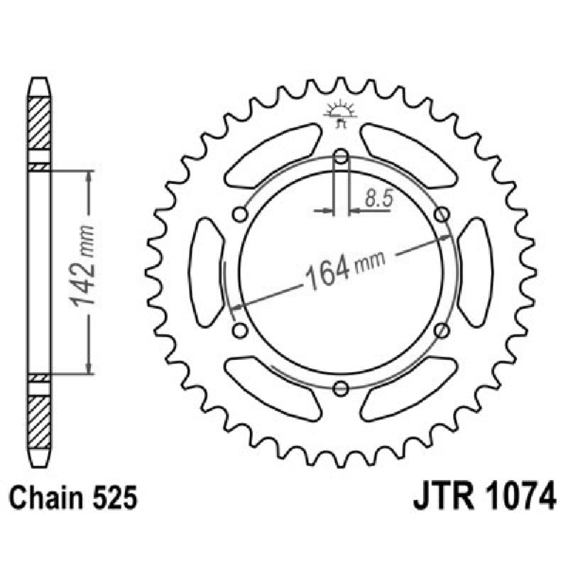 Jt Crown Jt 1074 Z44 teeth JTR1074.44