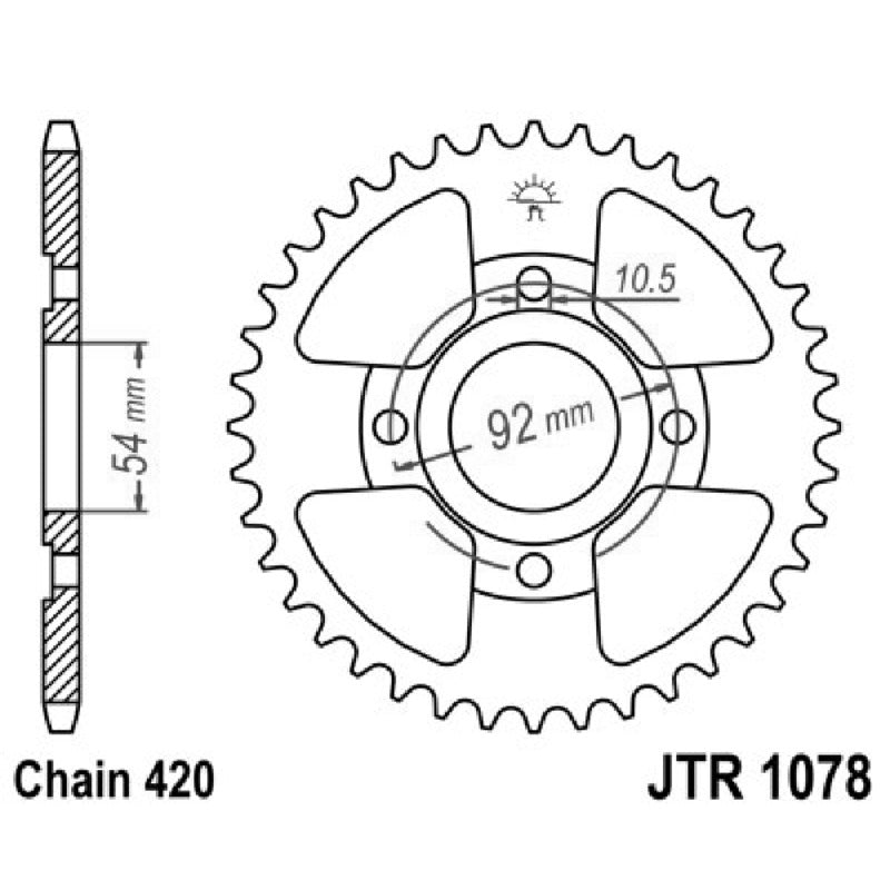Jt Crown Jt 1078 Z60 teeth JTR1078.60