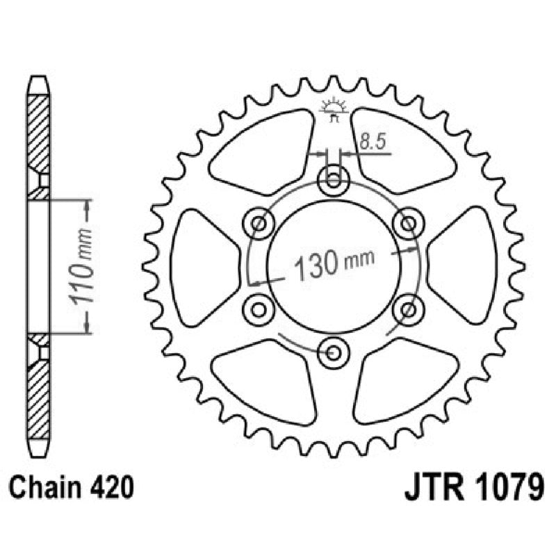 Jt Crown Jt 1079 Z62 teeth JTR1079.62