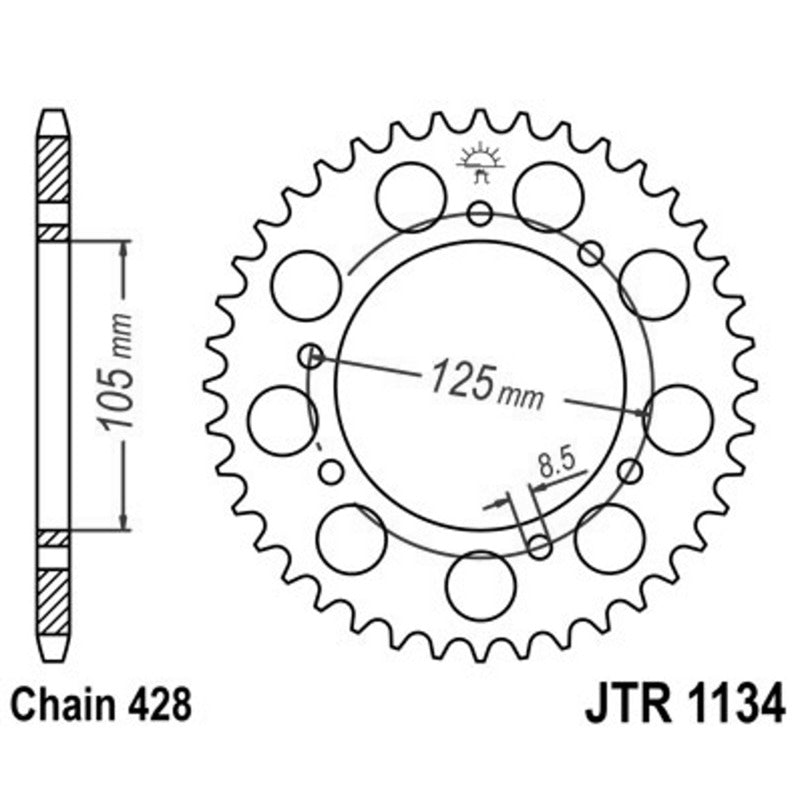 Jt Crown Jt 1134 Z56 teeth JTR1134.56