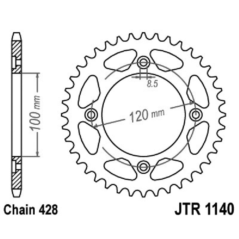 Jt Crown Jt 1140 Z50 teeth JTR1140.50