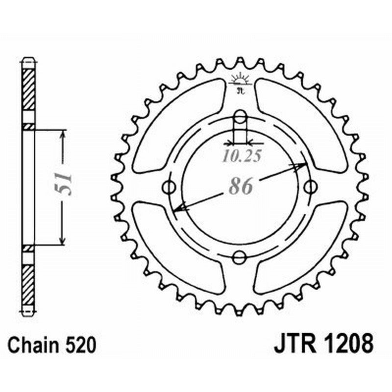 Jt Corona Jt 1208 Z44 denti JTR1208.44