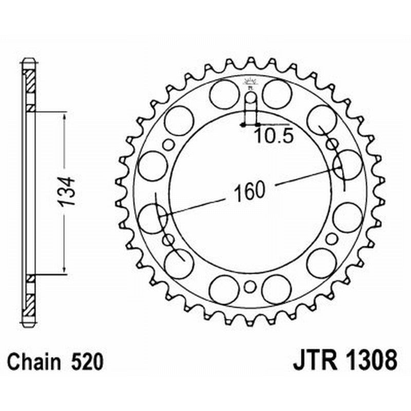 Jt Corona Jt 1308 Z40 denti JTR1308.40